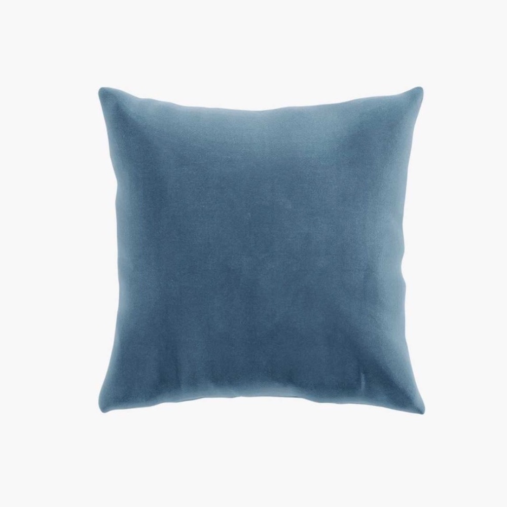 ROVE CONCEPTS Square Throw Pillow Covers, Set of 2, Solstice (Blue) Plush Velvet